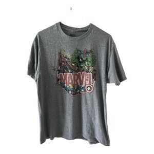 Marvel Spider-Man Graphic Tee Gray | Faded Tag (Fits L)